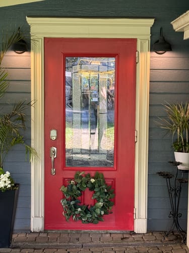 Customer photo review of Miracle Paint - Shaw Red (32 oz.)