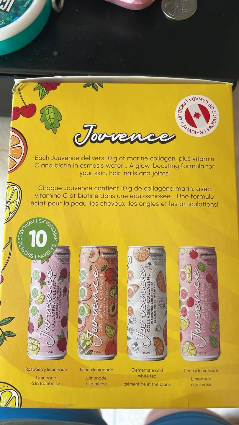 Customer photo review of Nova Pharma - Jouvence boisson de collagène - Paquet de 4