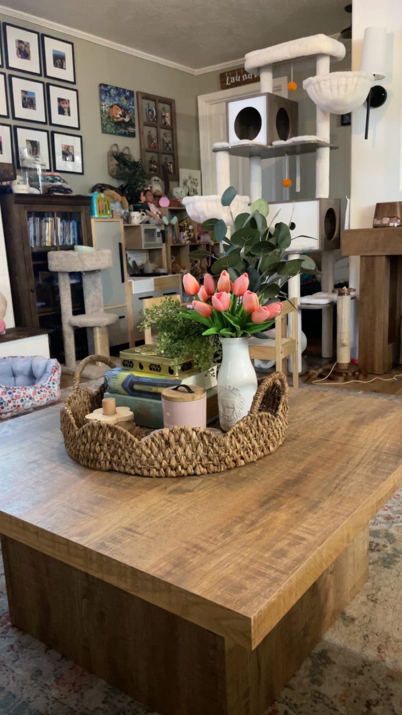 Customer photo review of Braided Seagrass Tray