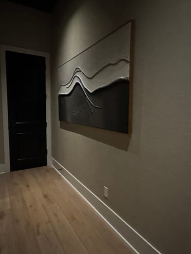 Customer photo review of Serene Horizons-Modern Textured Abstract Landscape Painting for Living Room or Office Decor