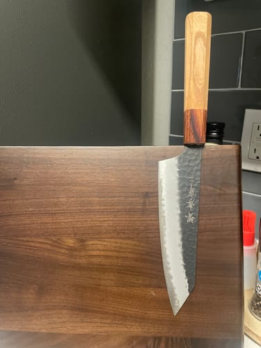 Customer photo review of Sakai Takayuki AS Kurouchi Kengata Santoku 165mm