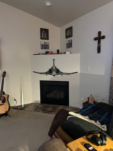 Customer photo review of F-4 Phantom Front Metal Aircraft Wall Art - NCP0556