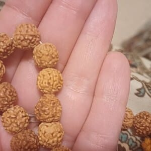 Customer photo review of Natural Rudraksha Bead Bracelet