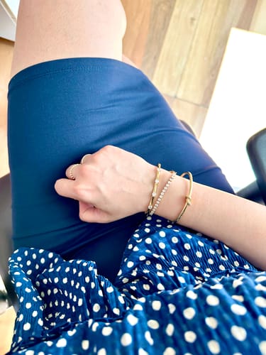 Customer photo review of Bamboo Bangle With Stones