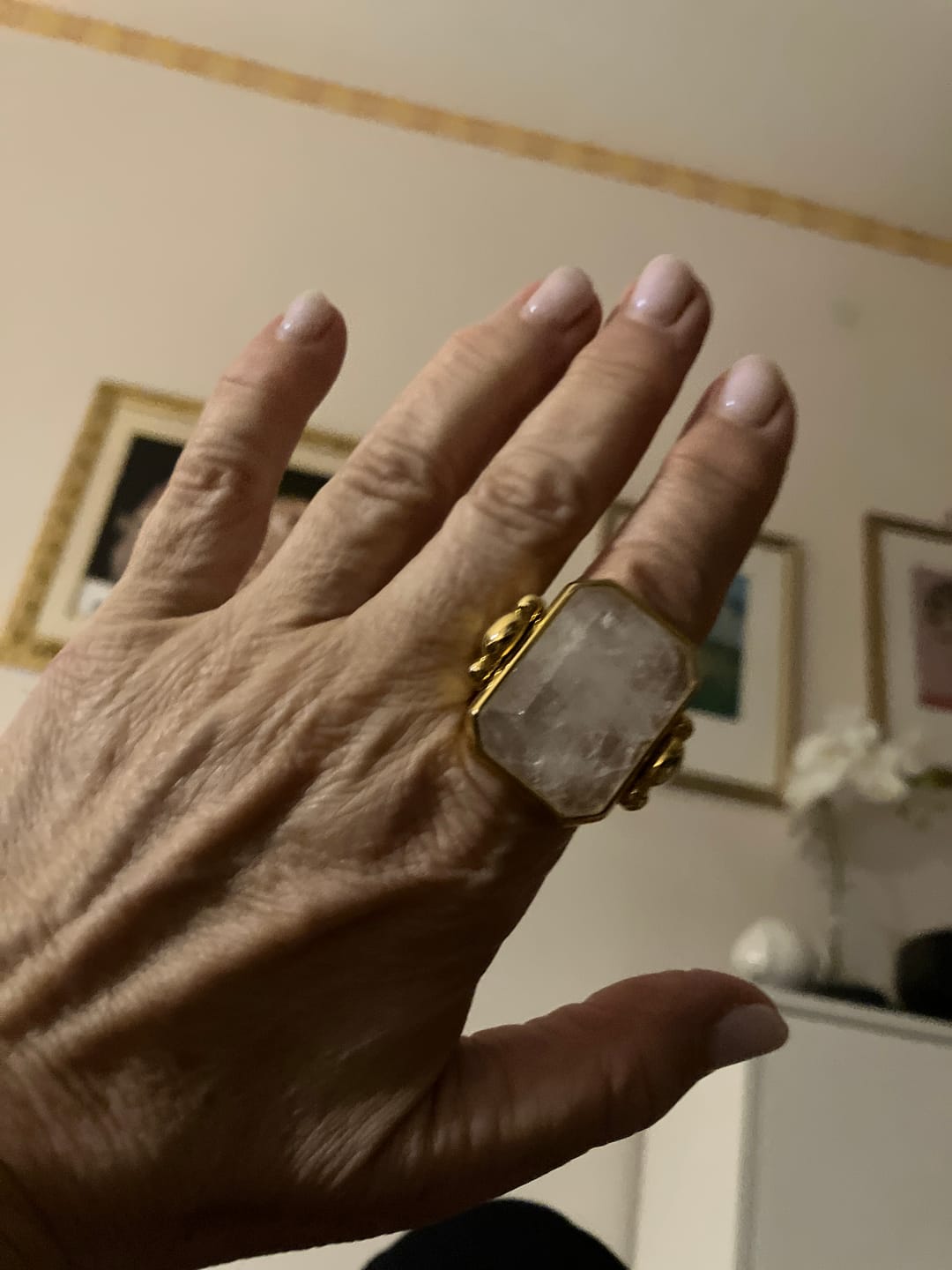 Customer photo review of Marique French Vintage Crystal Ring