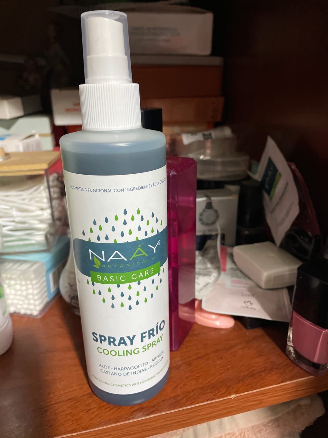 Customer photo review of Calming Spray Frío para dolor muscular, circulación y piernas cansadas