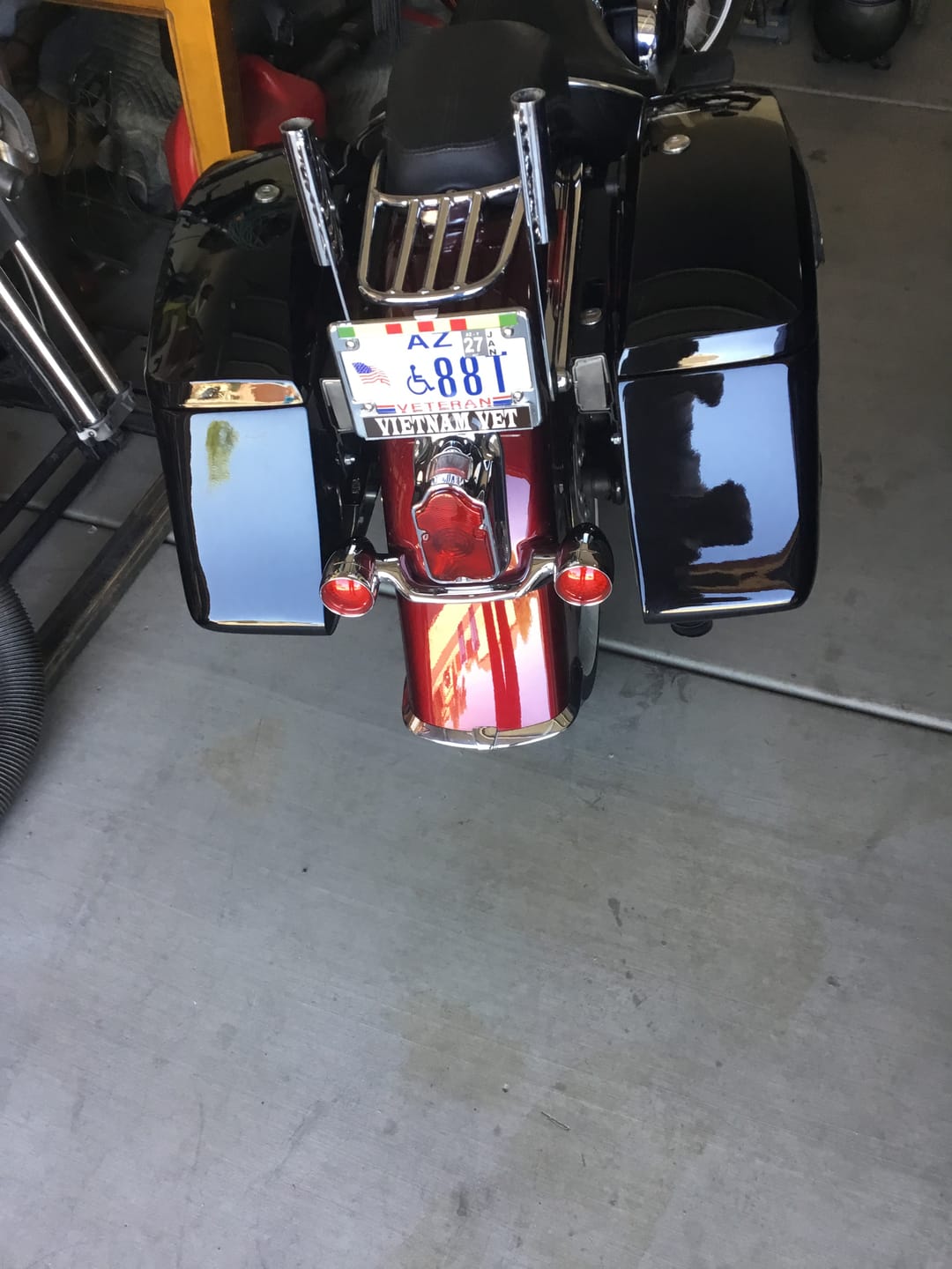 Customer photo review of Viking Saddlebags Quick Disconnect System For Harley Davidson Softail