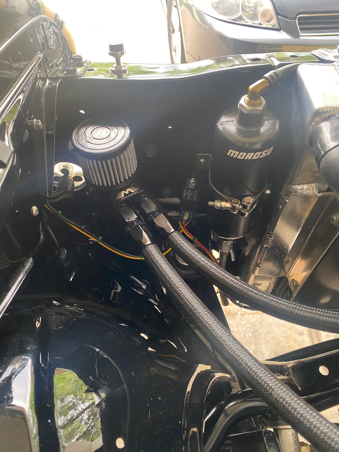 Customer photo review of SBC Catch Can Kit For 1.22" Push In Grommets