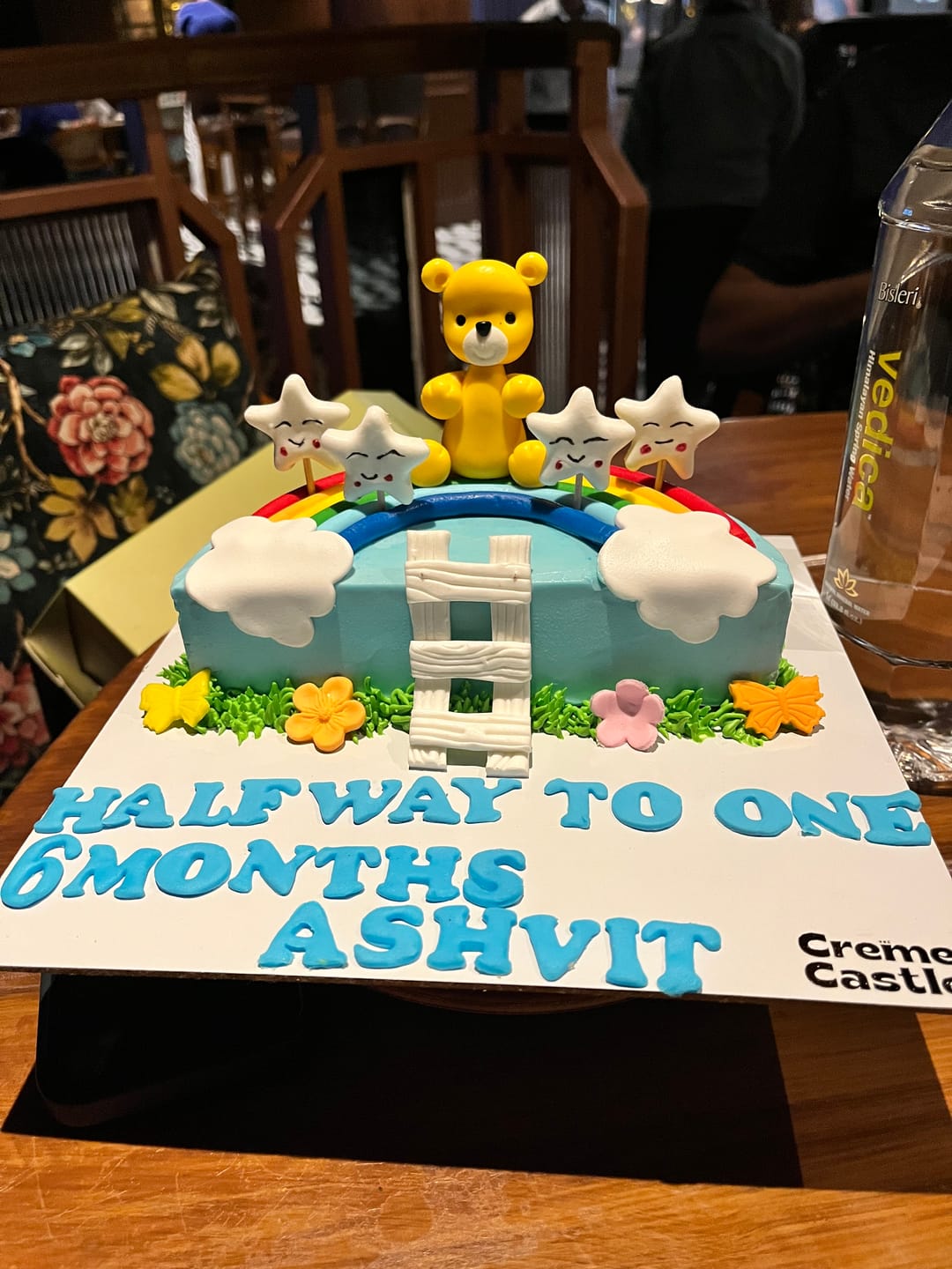 Customer photo review of Teddy Half Design Cake