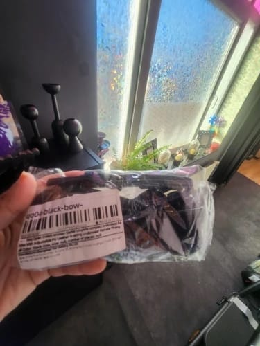 Customer photo review of Plus Size Crotchless Sissy Thong – Adjustable Sexy Leather Lingerie