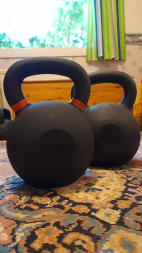 Customer photo review of Strength Shop Cast Iron Kettlebells - Single Mould, Powder Coated, 4-64KG