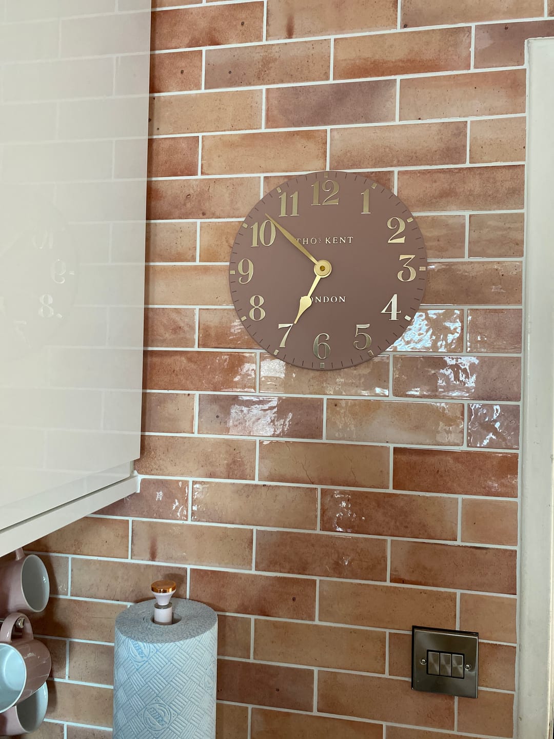 Customer photo review of Thomas Kent London. Arabic Wall Clock 12" (31cm) Blush Pink *NEW*