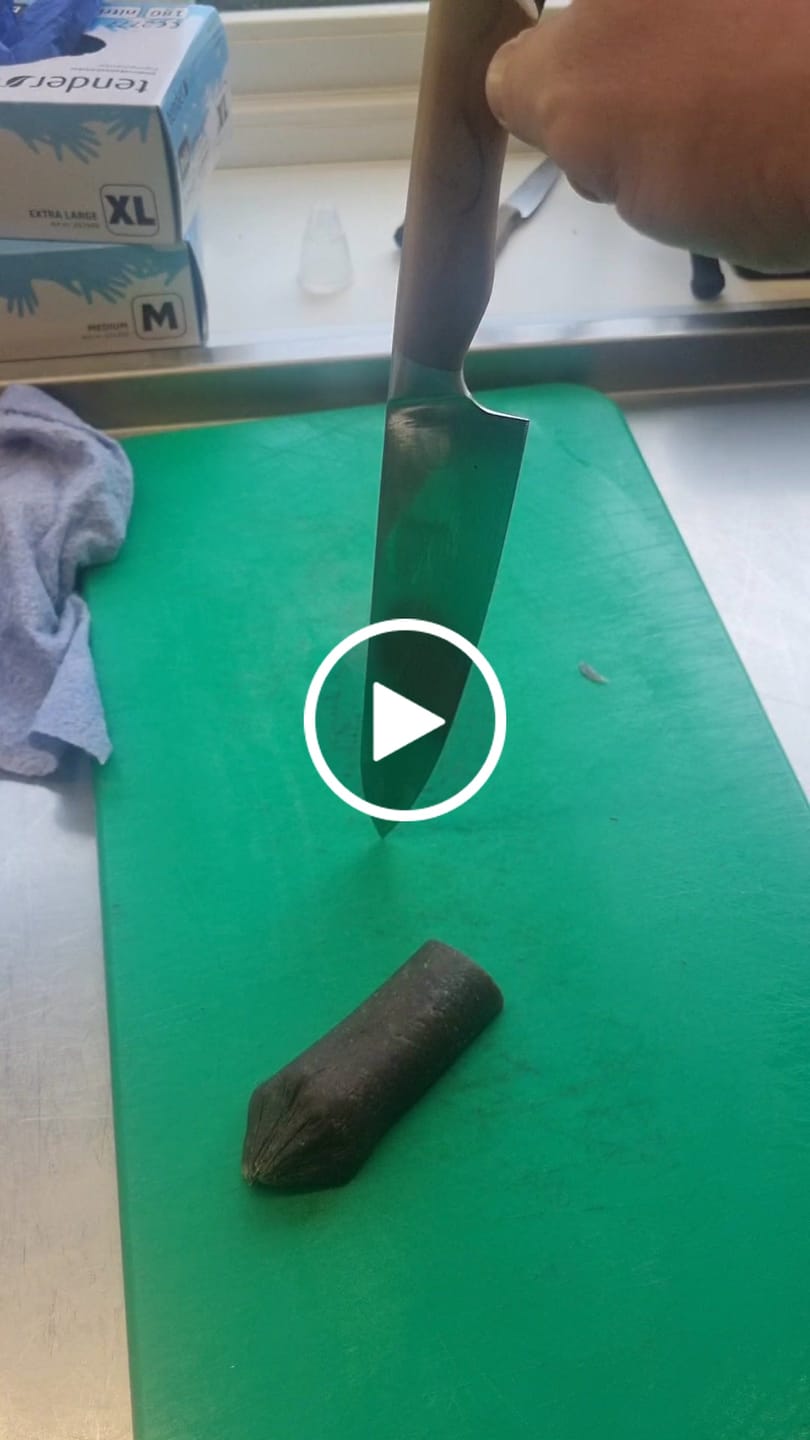 Customer video review of Knivsliping per post