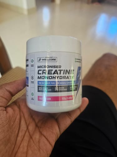 Customer photo review of Wellcore - Pure Micronised Creatine Monohydrate (122g, 33 Servings) Fruit Fusion