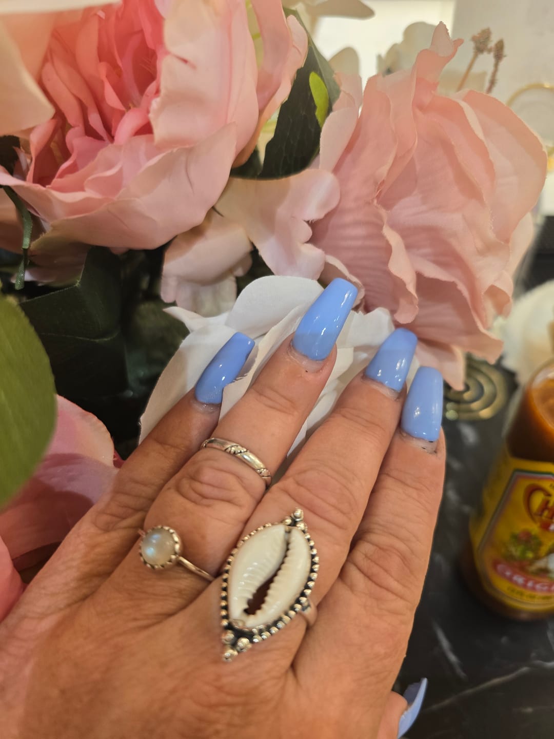 Customer photo review of Cowrie Shell Boho Ring Sterling Silver