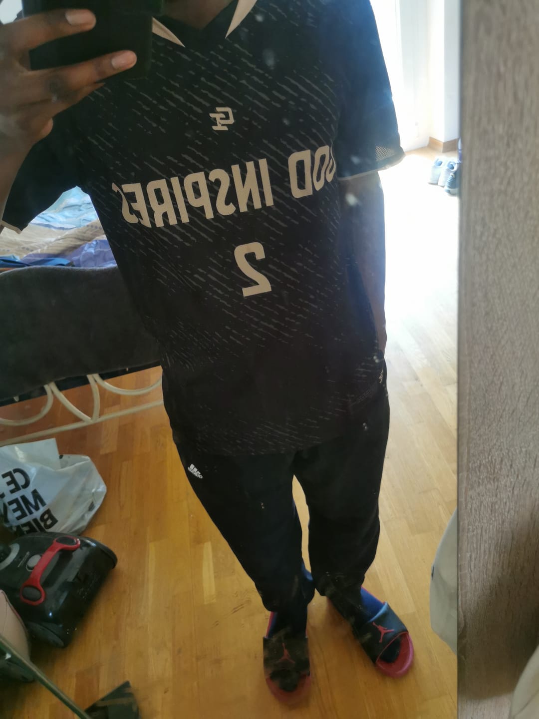 Customer photo review of 'Glory 2 The King' B/G Soccer Jersey