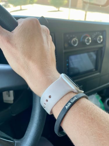 Customer photo review of Ask God Bracelet