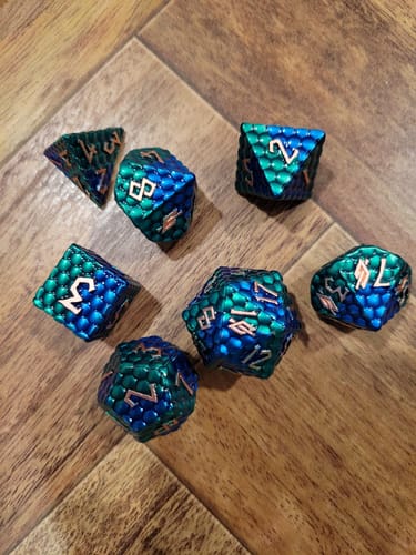 Customer photo review of Sea Serpent Dragon's Egg Metal Dice Set 'PRE-ORDER | SPRING EVENT DEAL'