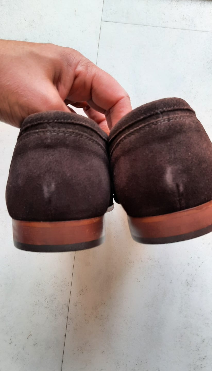 Customer photo review of Bruno Suede Loafers Brown