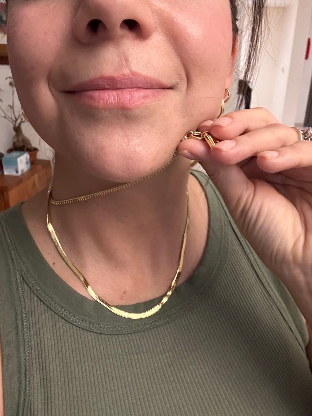 Customer photo review of Essentials Snake Chain Necklace