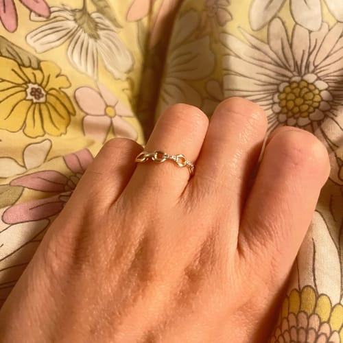Customer photo review of Diamond Link Ring in 9ct Yellow Gold