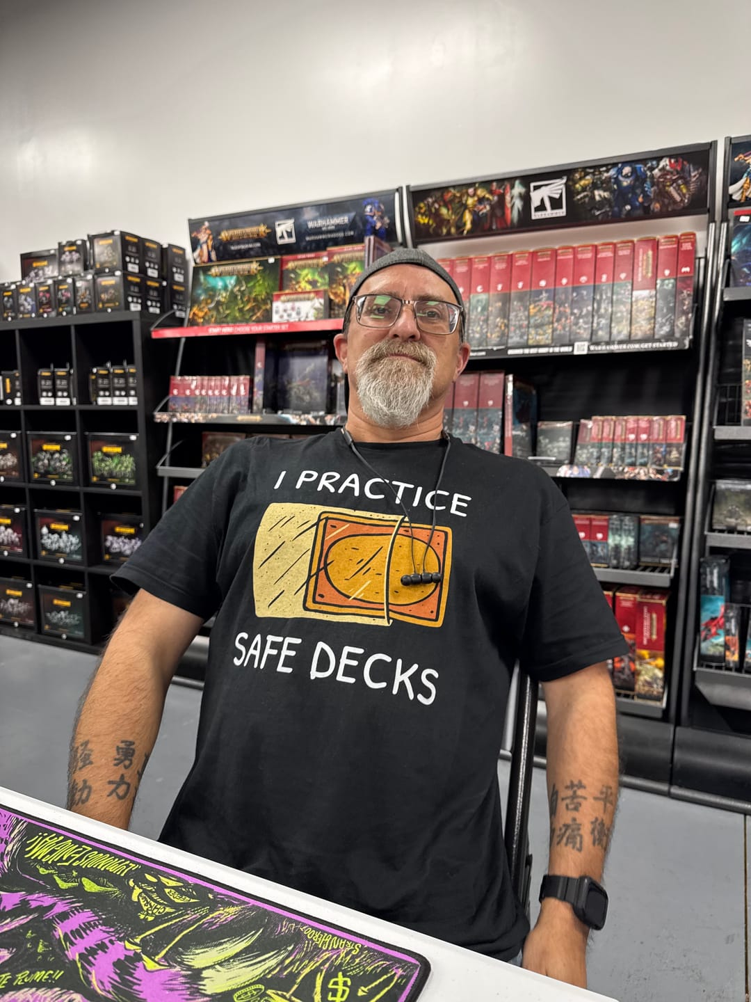 Customer photo review of I Practice Safe Decks T-Shirt