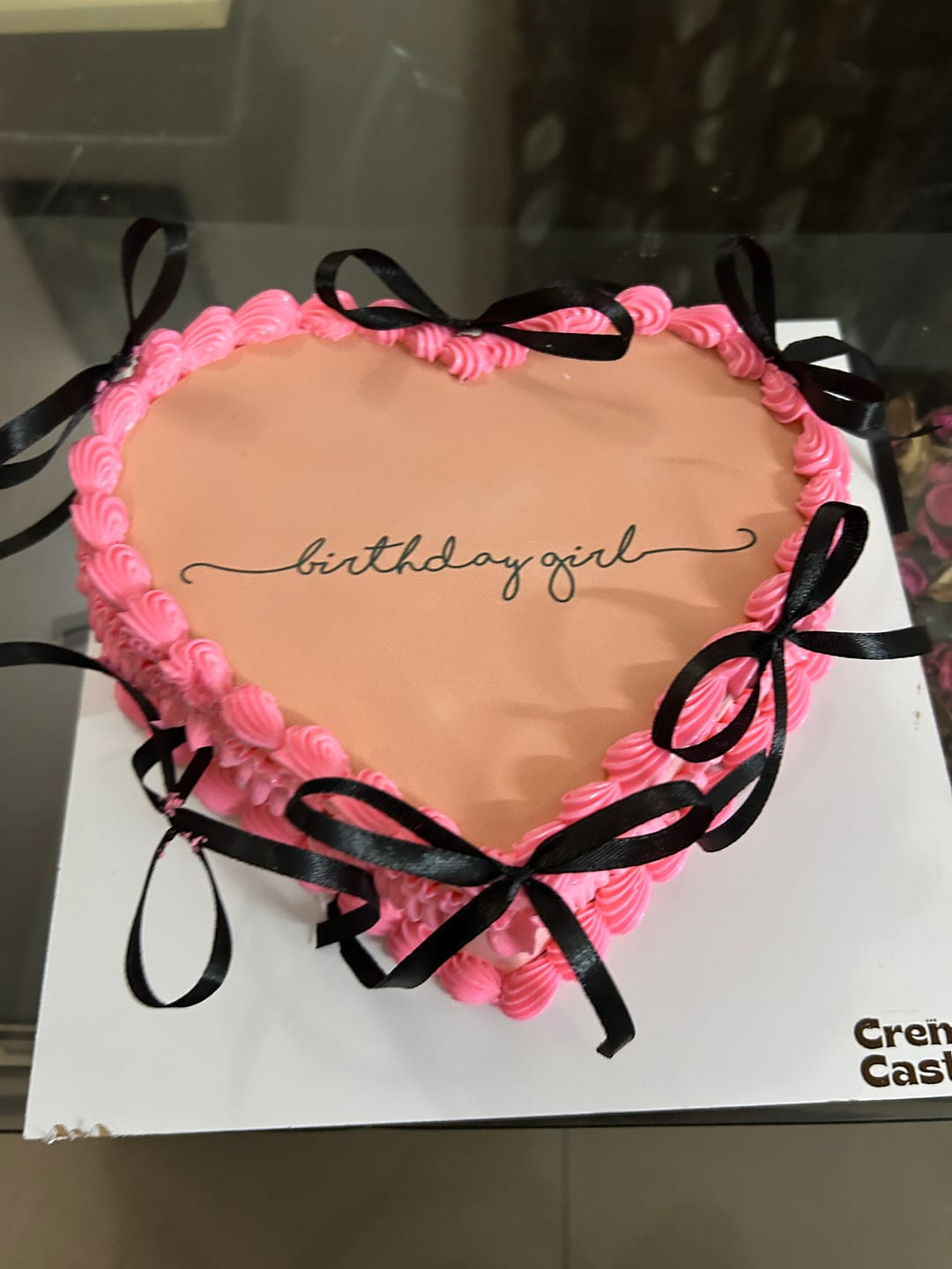 Customer photo review of Heart Shape Ribbon Cake