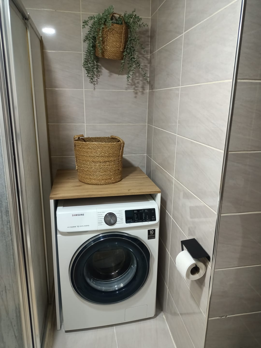 Customer photo review of Rani KD103 Çamaşır - Kurutma Makinesi Dolabı Kapaksız Beyaz - Sepet Ceviz