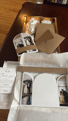 Customer photo review of Arch & Gatefold Wedding Invitation with Photo