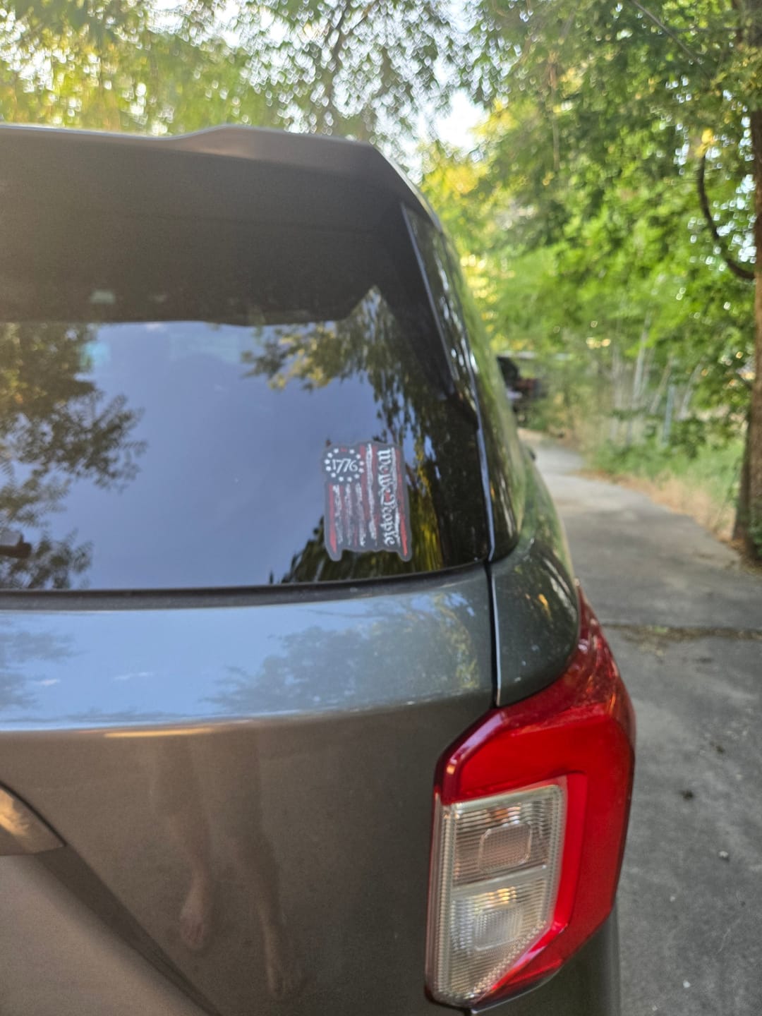 Customer photo review of We The People 1776 Flag Decal