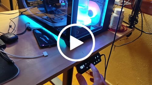 Customer video review of Maidesite TH2 Pro Plus-Marco de Escritorio Eléctrico Elevable en Altura Doble Motor