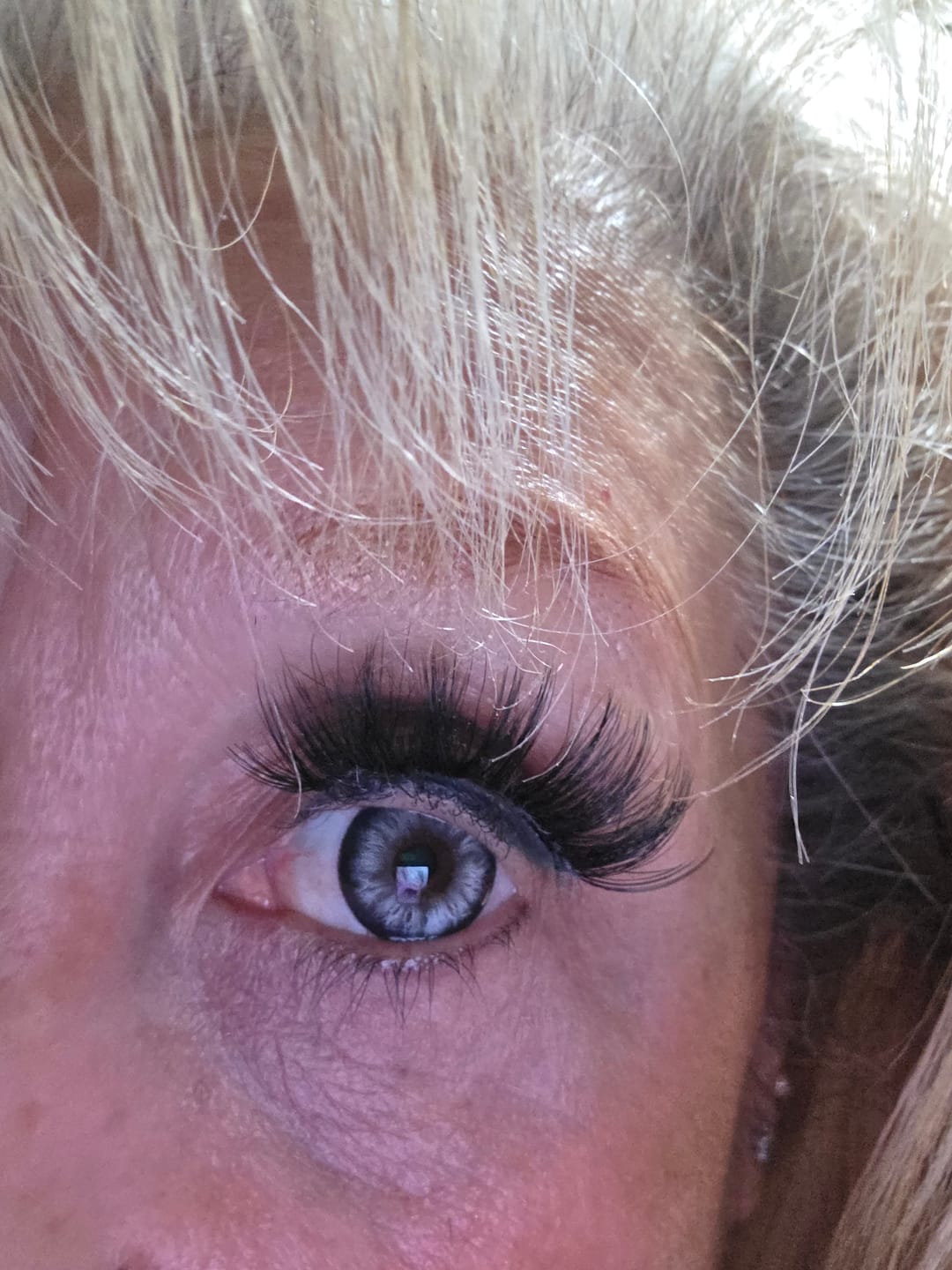 Customer photo review of Farasha Gray Colored Contact Lenses