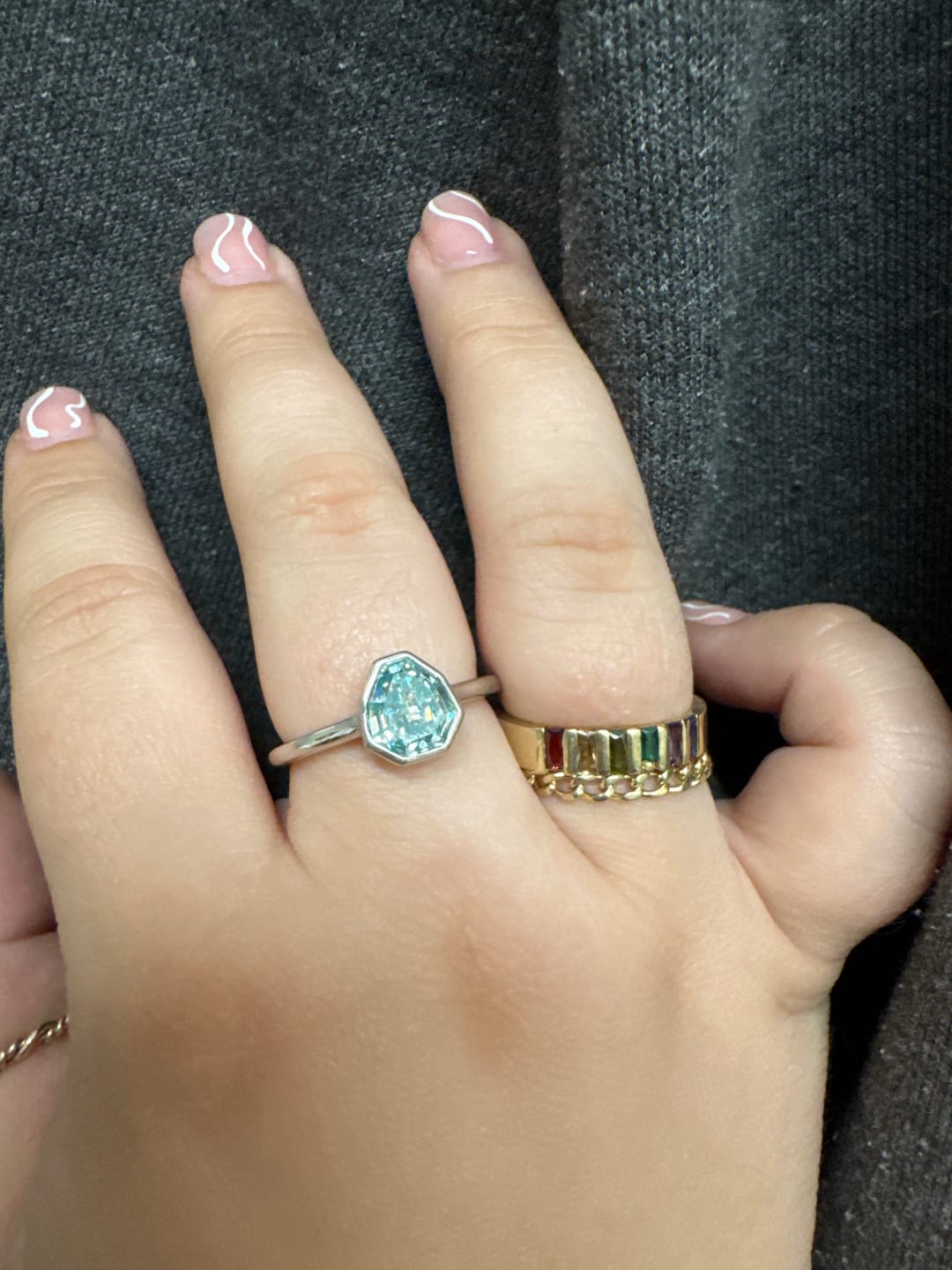 Customer photo review of Dainty Minecraft Ring PREORDER