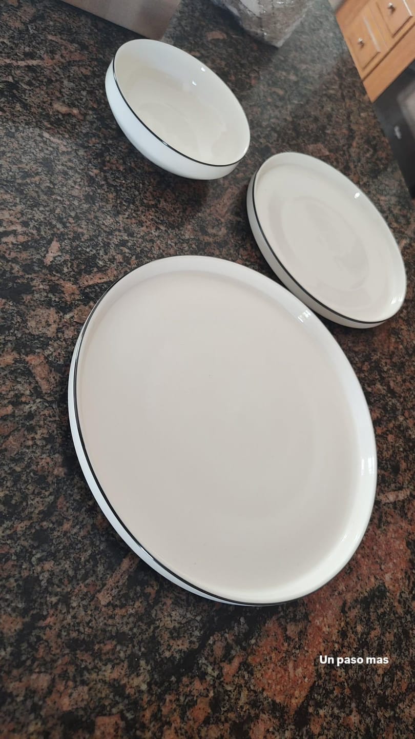 Customer photo review of Bowl Sakura White & Black De Porcelana 13 Cms