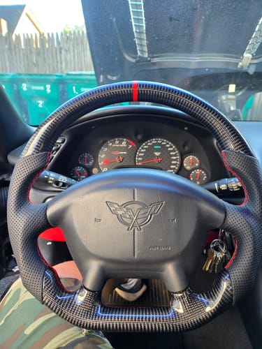 Customer photo review of Genuine Carbon Fiber Steering Wheel For C5 Corvette 1997-2004
