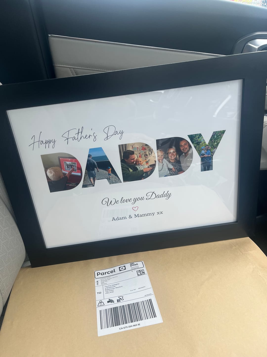 Customer photo review of Happy Dad's Day - Personalized poster