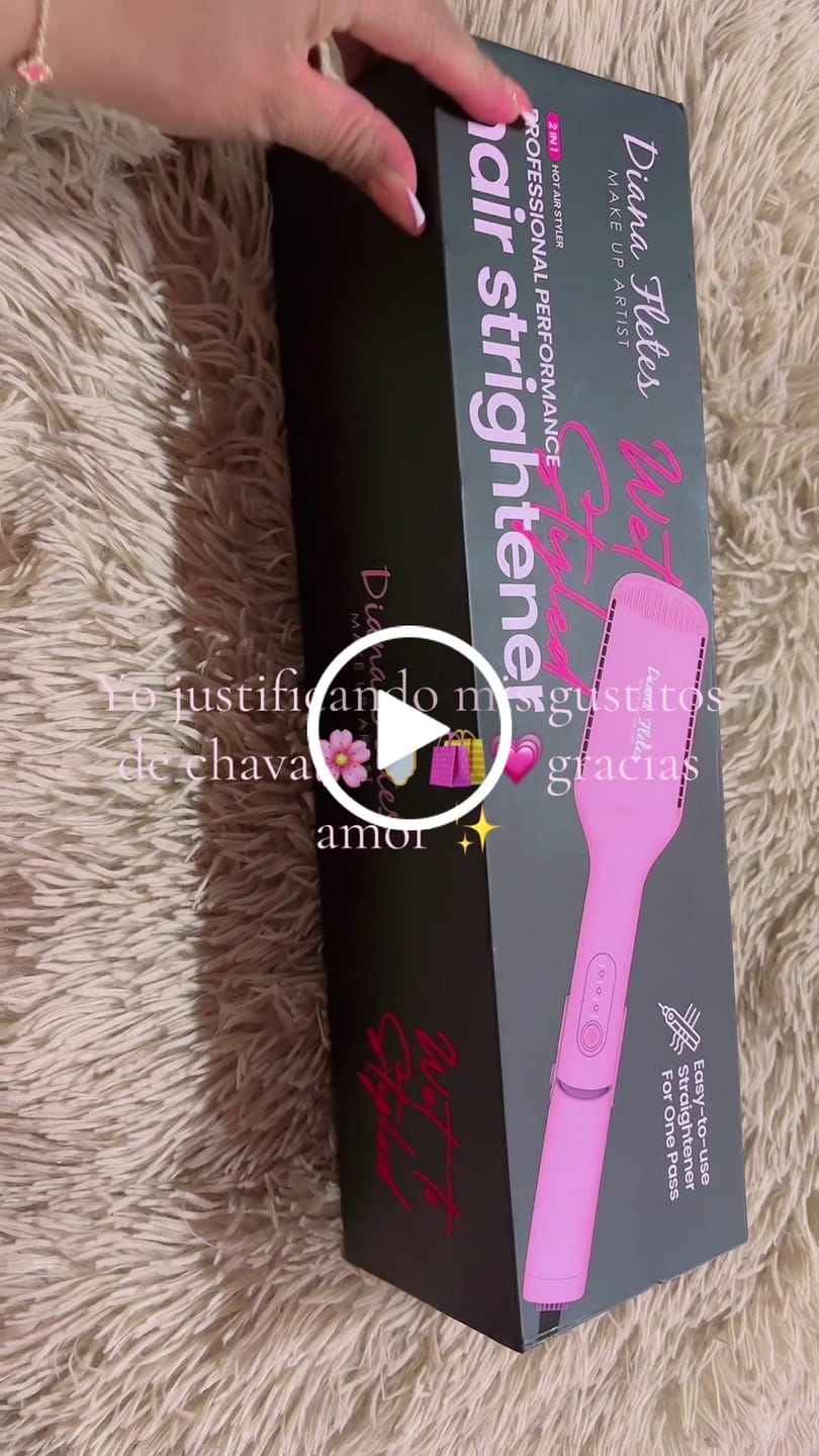 Customer video review of Plancha 2 En 1 Diana Fletes Para Cabello Húmedo y Seco TiTanium Galvanizado