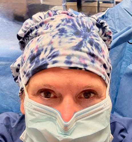 Customer photo review of DuoStyle Scrub Hat - Onyx Leopard