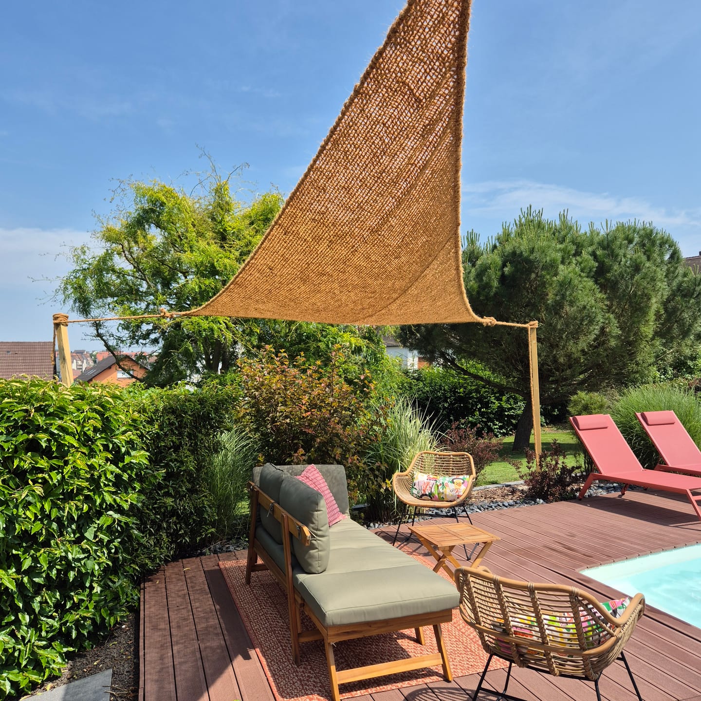 Customer photo review of Voile d'ombrage en fibre de coco - Avec Renforts