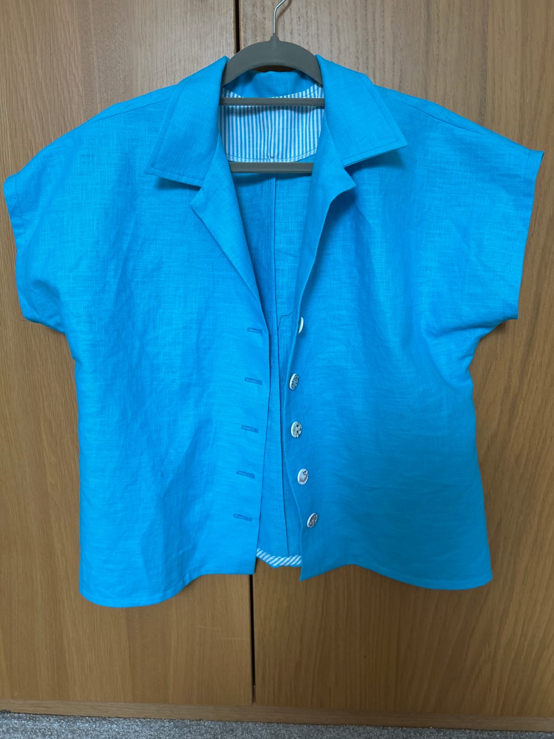 Customer photo review of Remnants of Washed Linen Blend Fabric