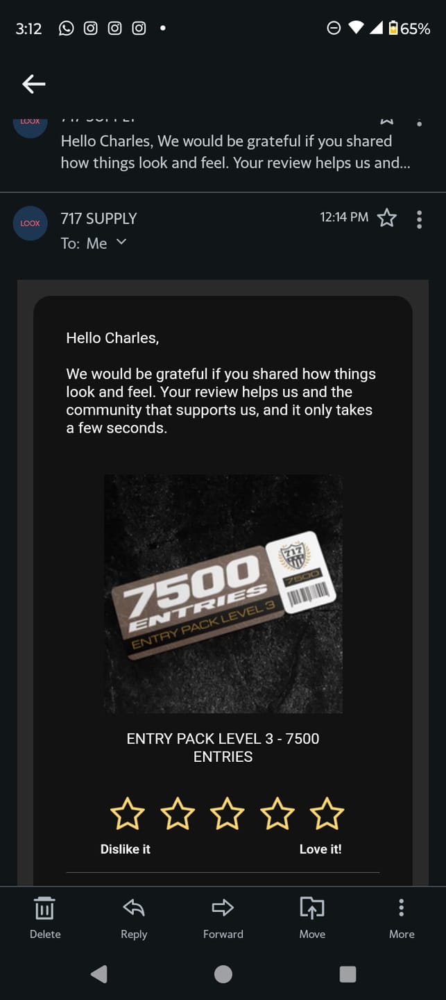 Customer photo review of ENTRY PACK LEVEL 3 - 7500 ENTRIES