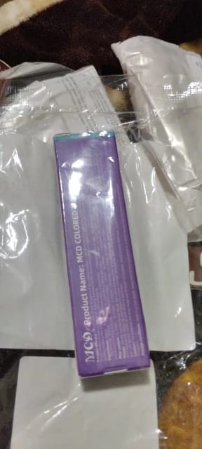 Customer photo review of Colorful Slender Mascara Waterproof Curling Long-Lasting Precision Brush — Blue-Green | KIMLUD