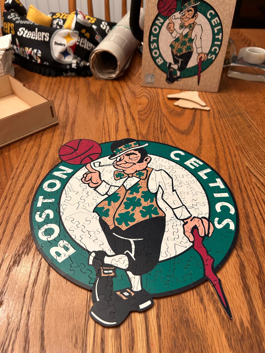 Customer photo review of Boston Celtics™ - Wooden Puzzle
