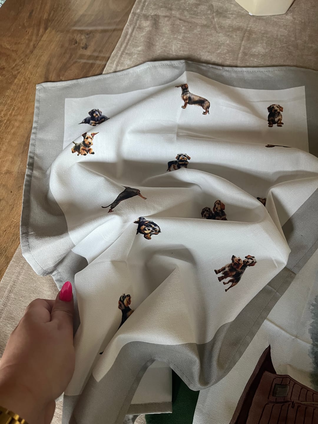 Customer photo review of Geschirrtuch Muster "Rauhaardackel"