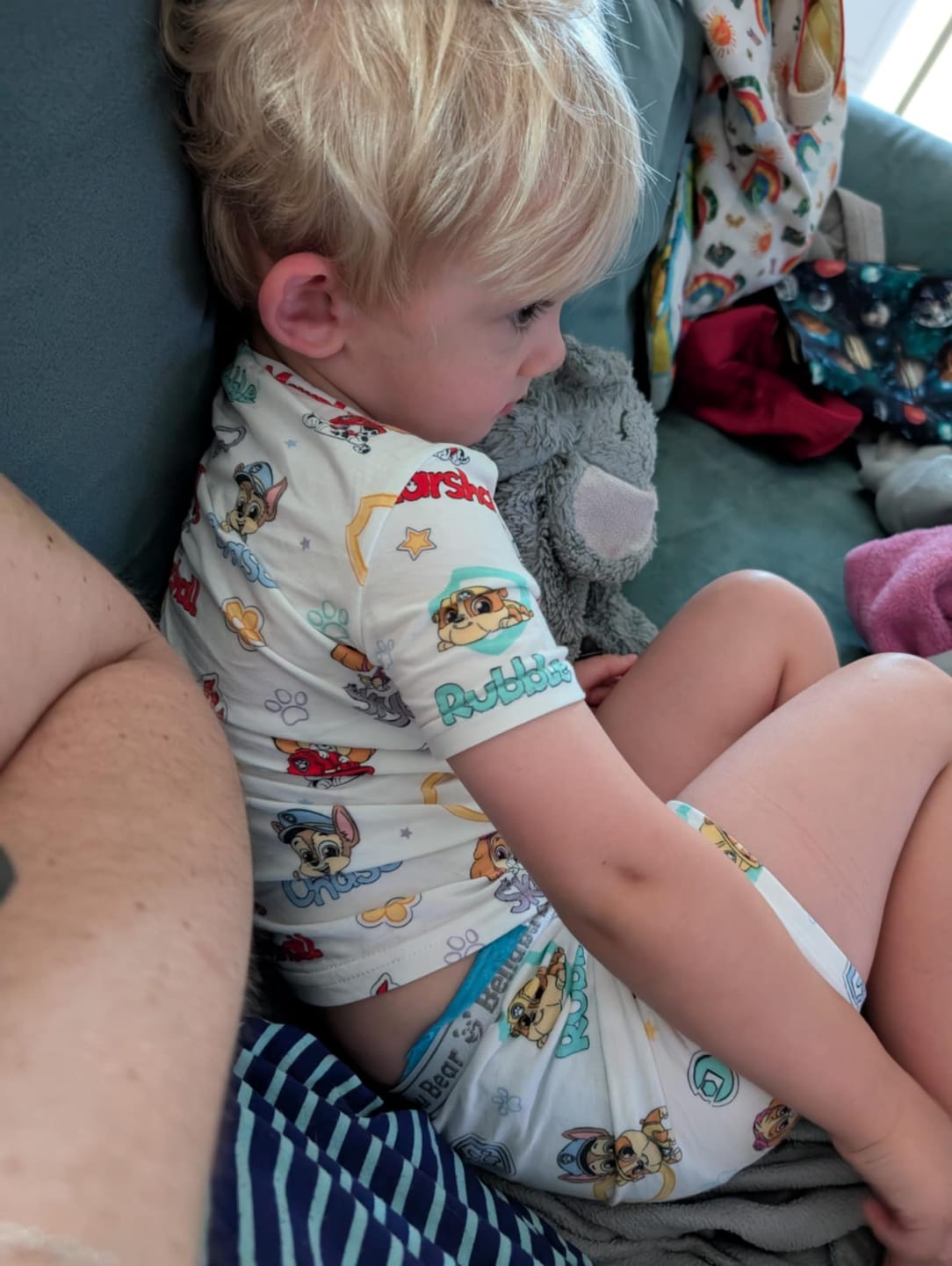 Customer photo review of PAW Patrol: Playful Pups Bamboo Kids Pajama Short Set