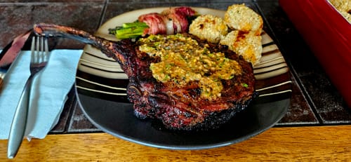 Customer photo review of USDA Choice Tomahawk Ribeye