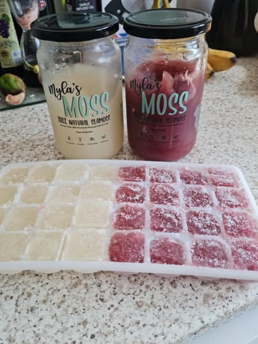 Customer photo review of Seamoss Gel Bundle - Purple & Gold (720ml each)