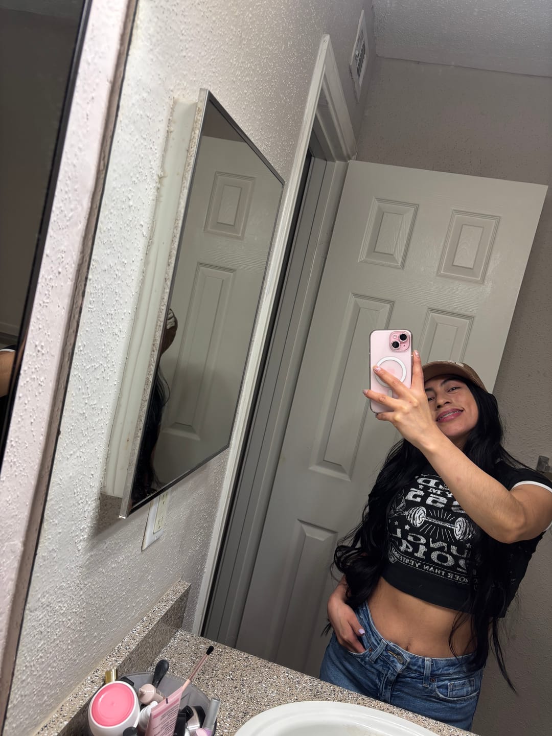 Customer photo review of W471 Gold's Gym Ringer Baby Tee