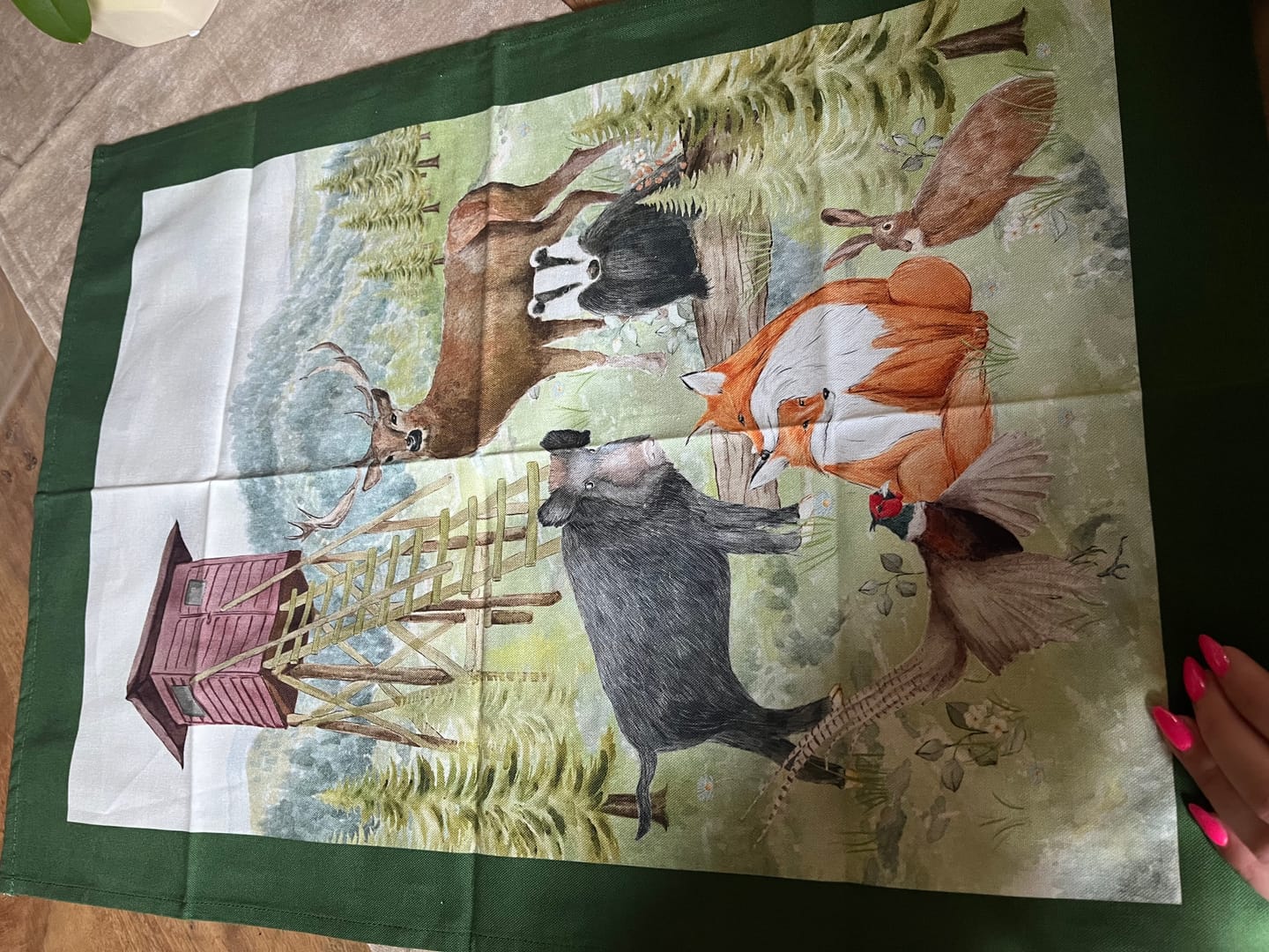 Customer photo review of Geschirrtuch "Waldtiere"