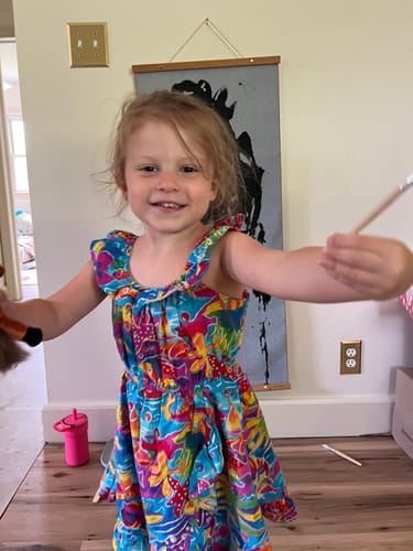 Customer photo review of Magic Canvas & Brush Set: Paint with just water!